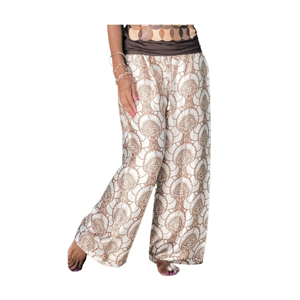Boho Goddess Satin Pajama Pants NWOT